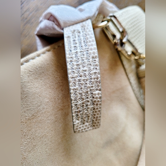 Hugo BOSS 100%Cowhide Embossed Leather Small/Mini Bag Lizard/Suede Neutral/Tan - Picture 12 of 16